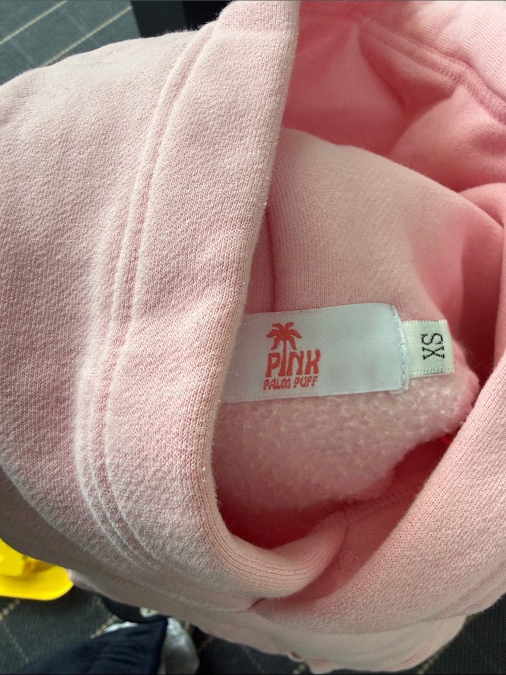 PINK Palm Puff Pink Hoodie - XS